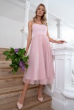 Sukienka PRINCESS midi tiulowa z brokatem różowa