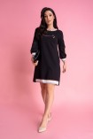 Sukienka MONICA mini z zamkiem czarna