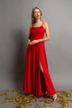 Sukienka GABRIELLA maxi rozkloszowana czerwona