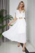 Sukienka Berenika maxi plisowana biała