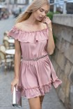 Sukienka AILEEN mini w stylu hiszpańskim różowa