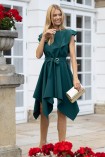 Sukienka NILA midi asymetryczna zielona