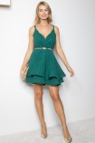 Sukienka ELSA mini z brokatem zielona